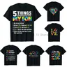 Supporto per la consapevolezza dell'autismo autismo Son Kids for Mom Dad t-shirt