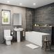 Affine Modern Bathroom Suite Toilet Basin Sink Full Pedestal Single Ended 1700mm Bath