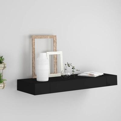Vidaxl - Schweberegal mit Schublade Schwarz 80x25x8 cm 21917 Image