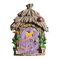 Enchanting Fairy Garden Gate Whimsical Wooden Tree Decor for Doorway, Courtyard, and Garden - Delightful Wood Ornament Craft for Fairy Tale Home Decor