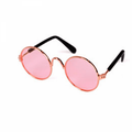 Pet Sunglasses Dog Cool Stylish Cat Eye Protection Funny Cute Round Sunglasses (Pink)