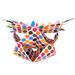 Colorful Small Animal Hammock Hamster 3 Tier Hanging Sleeping Bed Pet Bird Swinging CaveColorful Dot 3?Tire Hammock(With Leaves)