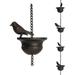 WEMDBD Mobile Birds On Cups Rain Chain Mobile Bird Rain Chains For Gutter Downspout Red Decorative Bird Rain Chains Outdoor Yard Garden Decoration