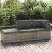 Uteam Gray Poly Rattan Patio Set Cushioned 3 Piece for Outdoor Use