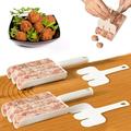 Ewgqwb Vegetable Fruit Cutter 2023 Triple Meatball Maker Meat Spoon With Cutting Spatula Easy To Use Multifunctional Fishball Burger Set (3 Meatballs)