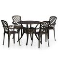 Andoer parcel 5 Piece Patio Set Piece Set Cast Furniture Set And Chairs Cast Patio Table And Table And Chairs 3070610 Cast Aluminum BronzePatio Table SetPatio Set Patio Barash