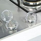 6Pcs Clear Stove Knob Safety Covers Child Safety Guards Heat Resistant Child Proof Lock for Oven Stove Top Gas Range