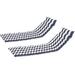 Mondawe 2PCS Set Outdoor Lounge Chair Cushion Replacement Patio Funiture Seat Cushion Chaise Lounge Cushion-BLUE-WHITE