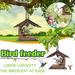 Gnobogi Wooden Bird House Bird Feeder Wooden Birdhouse Garden Bird House Garden Gifts for Yard Garden Outdoor Home on Clearance