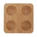 Wooden Egg Holder Tray Plate 4 Holes Egg Keeper Countertop Egg Tray Egg Rack Deviled Egg Holder Stand for Fresh Eggs Chicken Egg Holder