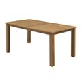 YiLaiIn 70.86inch Dining Table HIPS Patio Rectangular Dining Table for 4-6 Persons Ideal for Outdoors and Indoors Teak