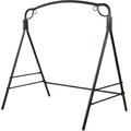 HElectQRIN Upgraded Metal Porch Swing Stand with Antique Bronze Finish Heavy Duty 660 LBS Weight Capacity Steel Swing Frame with Extra Side Bars Powder Coated Hanging Swing Frame Set for Outdoors