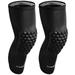 COOLOMG Basketball Knee Pads Youth Kids Knee Compression Sleeves Long Leg Sleeves Volleyball Knee Support Black S