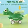 Specollect Dinosaur Toy Press & go Dinosaur Toy car Push and go Puzzle Car Toy for Kids 2 3 4 5 Year Old Boys Girls