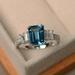 Elegant Silver Plated Princess Cut Gemstone Rings for Women - Perfect for Engagement and Wedding Rings