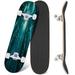 Prxcm Skateboard Complete for Beginners Adults Teens 31 x 8 Piercing Light Turtle s Tale Maple Double Kick Concave Skateboards