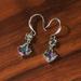 Elagant 925 Silver Plated Rainbow Mystic Topaz Drop Hook Earrings For Women Engagement Wedding Ear Jewelry