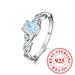 1pc 925 Sterling Silver Ring Inlaid Moonstone Trendy Intertwined Design On The Band Match Daily Outfits Perfect Gift For Your Love