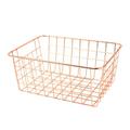 Metal Wire Storage Basket With Handles Durable Food Storage Organizers Storage Iron Metal Desktop Cosmetic Storage Organizers For Kitchen Food Pantry Papers Home Office Desk Bathroom Laundry Room Ba