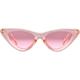GIFIORE Retro Vintage Cat Eye Sunglasses for Women Trendy Small Cateye Sun Glasses Transparent Pink 51 Millimeters