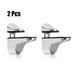 AFQH Adjustable Glass Shelf Bracket Adjustable Zinc Alloy Shelf Bracket Wall Mount Support Plate Holder Bracket 2 Pack