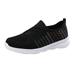 KaLI_store Womens Casual Shoes Women s Non Slip Walking Running Shoes Lightweight Tennis Sport Fashion Sneakers Black 7