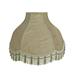 Aspen Creative 70301-21 One-Light Plug-In Swag Pendant Light Conversion Kit with Transitional Scallop Bell Fabric Lamp Shade Off White 17 width