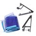 Standard Table Tennis Net Post Set Portable Pong Rack with Metal Clamp Posts Table Tennis Accessory for Both Indoor Outdoor Use (Blue)
