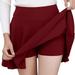 XLZWNU Women S Skirts Skirts for Women Red Dresses for Women Fashion Casual Short Style Solid Half Skirt Anti Glare Sun Skirt Pleated Skirt Pleated Skirts for Women Tennis Skirt 1PC Skirt Red 2 M