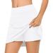 Summer Skirts Womens Casual Solid Tennis Skirt Yoga Sport Active Skirt Shorts Skirt Skirts Long Skirts Casual Dresses (color:White size:S)