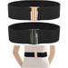 2pcs Wide Elastic Corset Belts for Women Women Waist Belt with Zinc Alloy Clasps Vintage Elastic Stretchy Waist