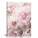 COMIO Peony Flower Canvas Wall Art Pink Rose Poster Abstract Flower Painting Pink Roses Canvas Wall Art Peony Flower Picture Pink Flower Paintings Modern Floral Artwork Living Room