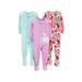 Simple Joys by Carter s Baby Girls 3-Pack Snug-Fit Footed Cotton Pajamas Di...