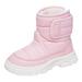 Snow Boot Children Baby Toddler Shoes Non Slip Rubber Sole Outdoor Toddler Walking Shoes Outfit Pink 2.5 Years-3 Years