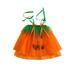 wybzd Cute 2Pcs Halloween Outfits for Little Girls: Pumpkin Tulle Dress and Bag