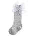 Socks for Girls Fashion Soft Calf Knee High Lace Large Bow Knot Warm Autumn and Winter Slipper Socks