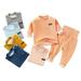 Ajziojiro Newborn 2 Piece Boys Girls Thermal Long Underwear Set for Baby Fleece Lined Set Thermal Underwear Toddler 4M-4Y