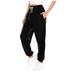 Lilgiuy Boys Girls Sport Sweatpant High Waisted Baggy Elastic Sweatpants Lounge Joggers Gym Athletic Fit with Pockets for Climbing Running Black(5-12 Years)