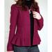 Anthropologie Jackets & Coats | New Anthropologie Elevenses Raspberry Wool Jacket | Color: Pink | Size: 6