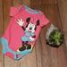 Disney One Pieces | Minnie Mouse Disney Newborn Baby Girl Ones | Color: White/Silver | Size: Newborn