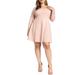 Plus Size Women's Square Neck Mini Dress by ELOQUII in Misty Rose (Size 20)