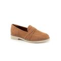 Wide Width Women's Walsh Loafer by SoftWalk in Camel Nubuck (Size 9 W)