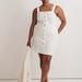 Madewell Dresses | Madewell Denim Square-Neck Sleeveless Mini Dress In Tile White Size 16 Nwt | Color: White | Size: 16