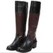 Ralph Lauren Shoes | New Ralph Lauren Marlena Ii Tall Knee High Leatherriding Boots Two Tone | Color: Black/Brown | Size: 6