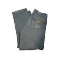 Carhartt Jeans | Carhartt B155-Dst Relaxed Fit Fleece Lined Denim Blue Jeans Mens Size 36 X 32 | Color: Blue | Size: 36