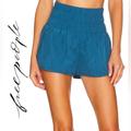 Free People Shorts | Free People Way Home Shorts In Teal Sz S Nwot | Color: Blue | Size: S