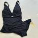Michael Kors Swim | Michael Kors 2 Piece Tankini Swimsuit Black Swimsuit Size Small | Color: Black | Size: S