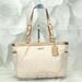 Coach Bags | Coach Gallery Metallic Shoulder Tote Handbag Purse | Color: Cream/Gold | Size: Medium