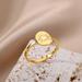 Free People Jewelry | 18k Gold Ring Minimalist Sun Boho Dainty Delicate Ring Sz 7 Sunburst | Color: Gold | Size: 7