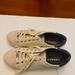Coach Shoes | Coach Womens Low Top Suede Sneaker Tennis Shoes Size 7 White | Color: Cream | Size: 7